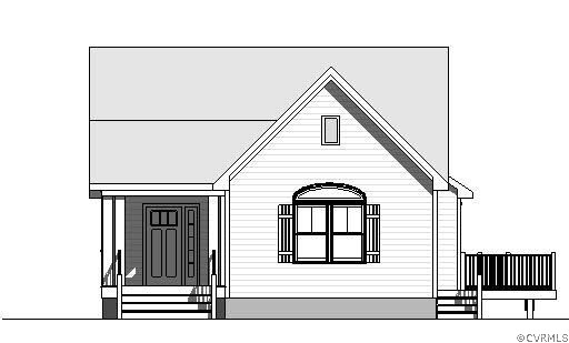 a view of a house with a balcony