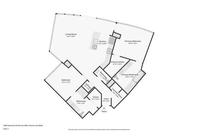 $819,000 | 1080 Peachtree Street Northeast, Unit 2003, Atlanta, GA 30309