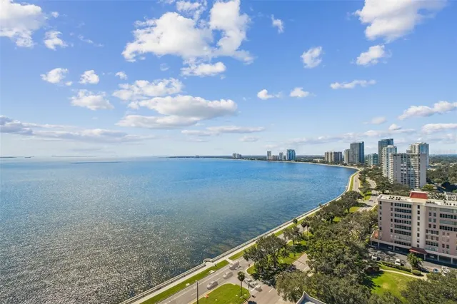 a view of a city from a balcony