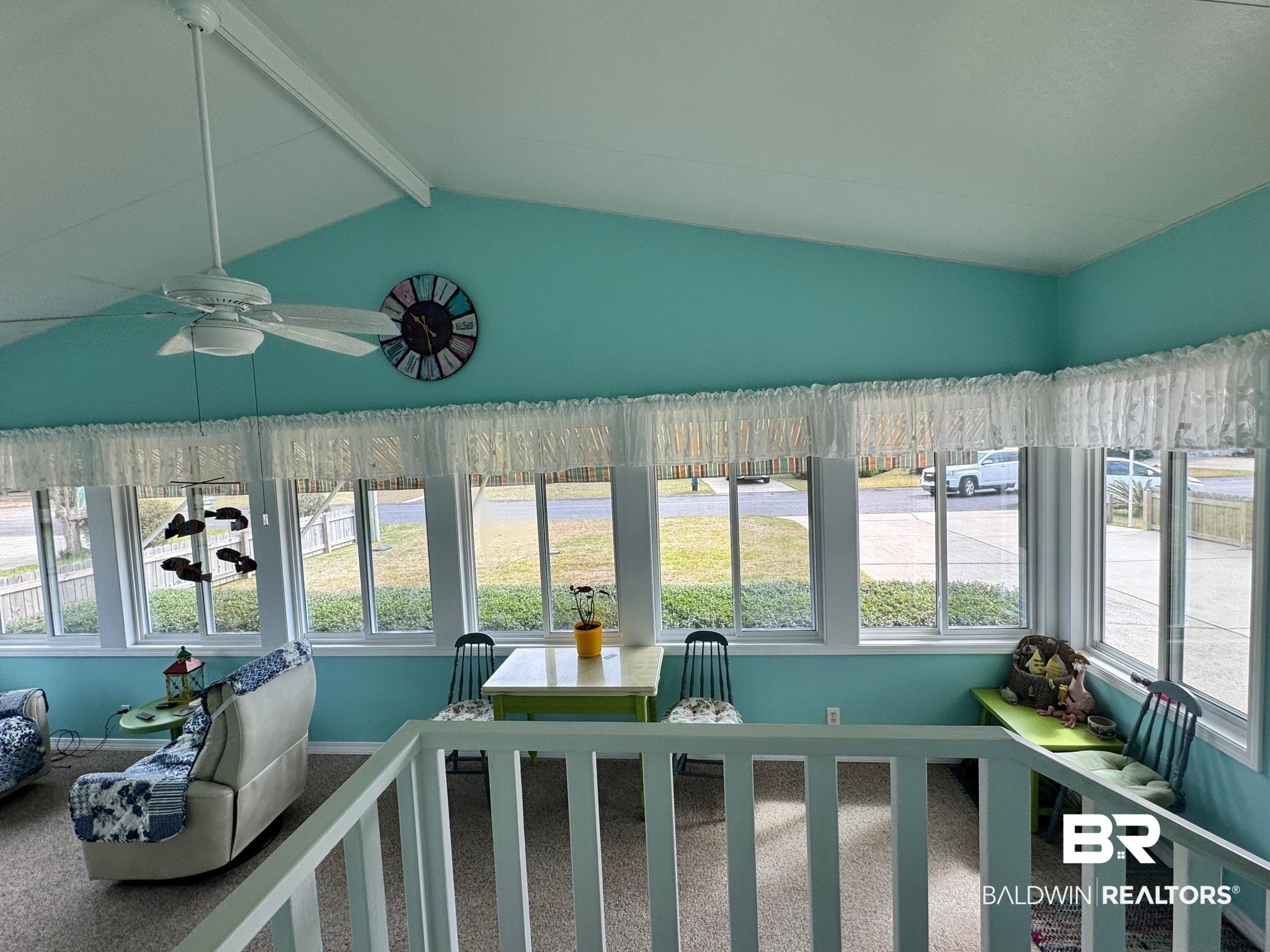 1165 Santa Anna Lane Lillian, AL 36549 - Photo 3 of 43 Sunroom / solarium featuring lofted ceiling with beams and a ceiling fan