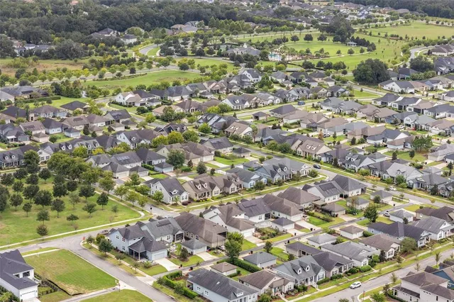 an aerial view of a city