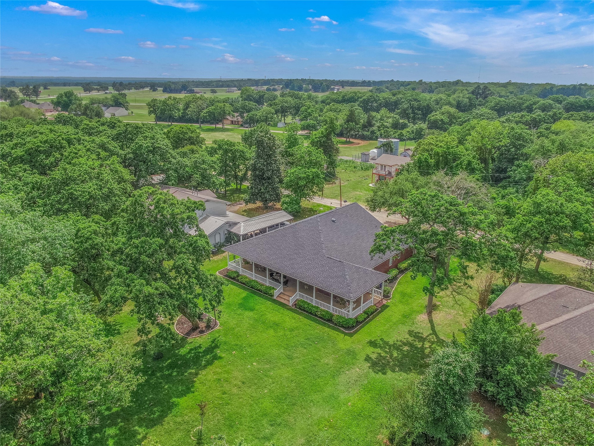 7 Hickory Ridge Lane Normangee, TX 77871 - Photo 42 of 45 an aerial view of a house with a yard