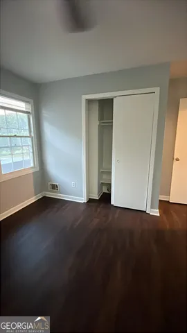 an empty room with a window