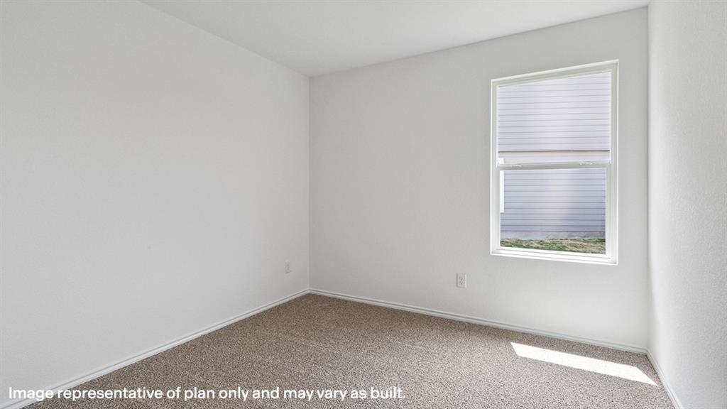 3522 Spring Time Street Forney, TX 75126 - Photo 20 of 27 Room with textured white walls, a single window with blinds, and neutral-toned carpeting