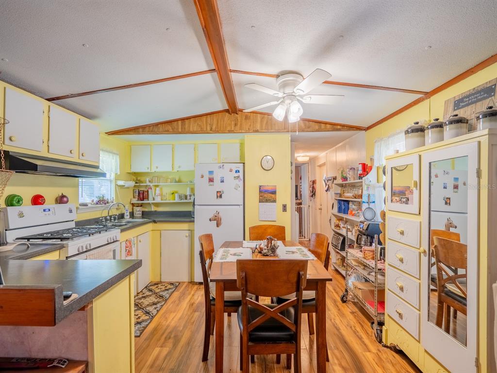 15429 Northeast 38th Court Citra, FL 32113 - Photo 11 of 53 a view of a dining room with furniture a kitchen and chandelier