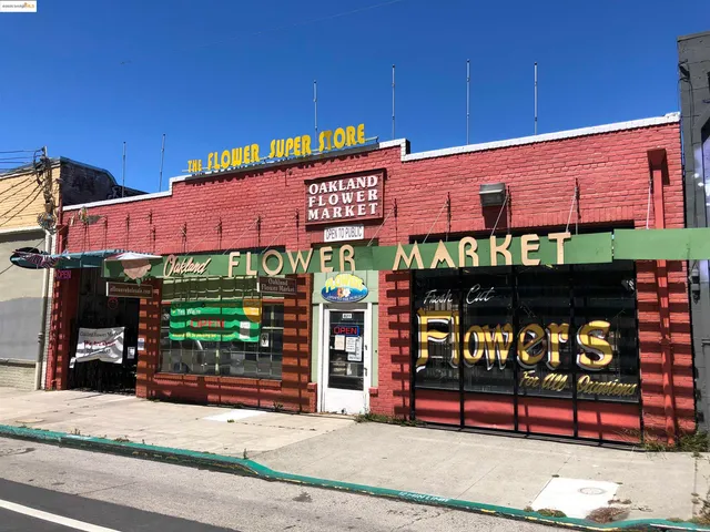 a view of a building and a street light pole
