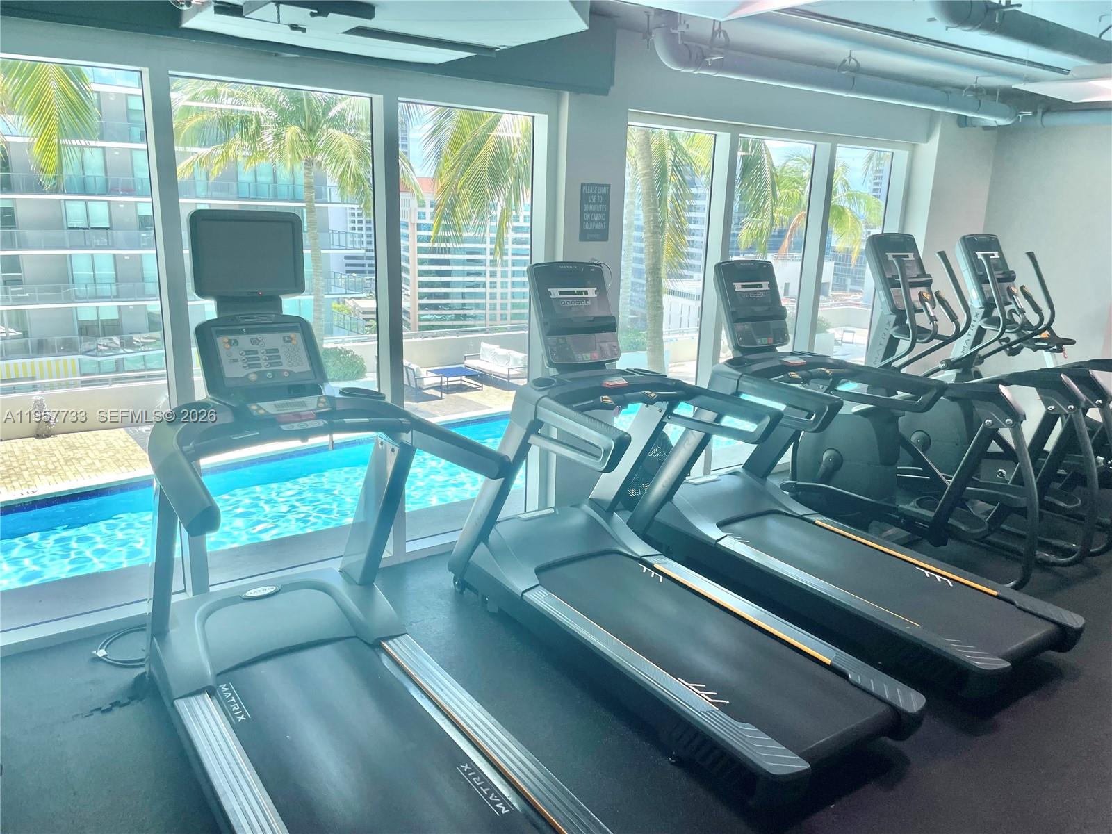 60 Southwest 13th Street, Unit 3400 Miami, FL 33130 - Photo 34 of 50 a view of a room with gym equipment