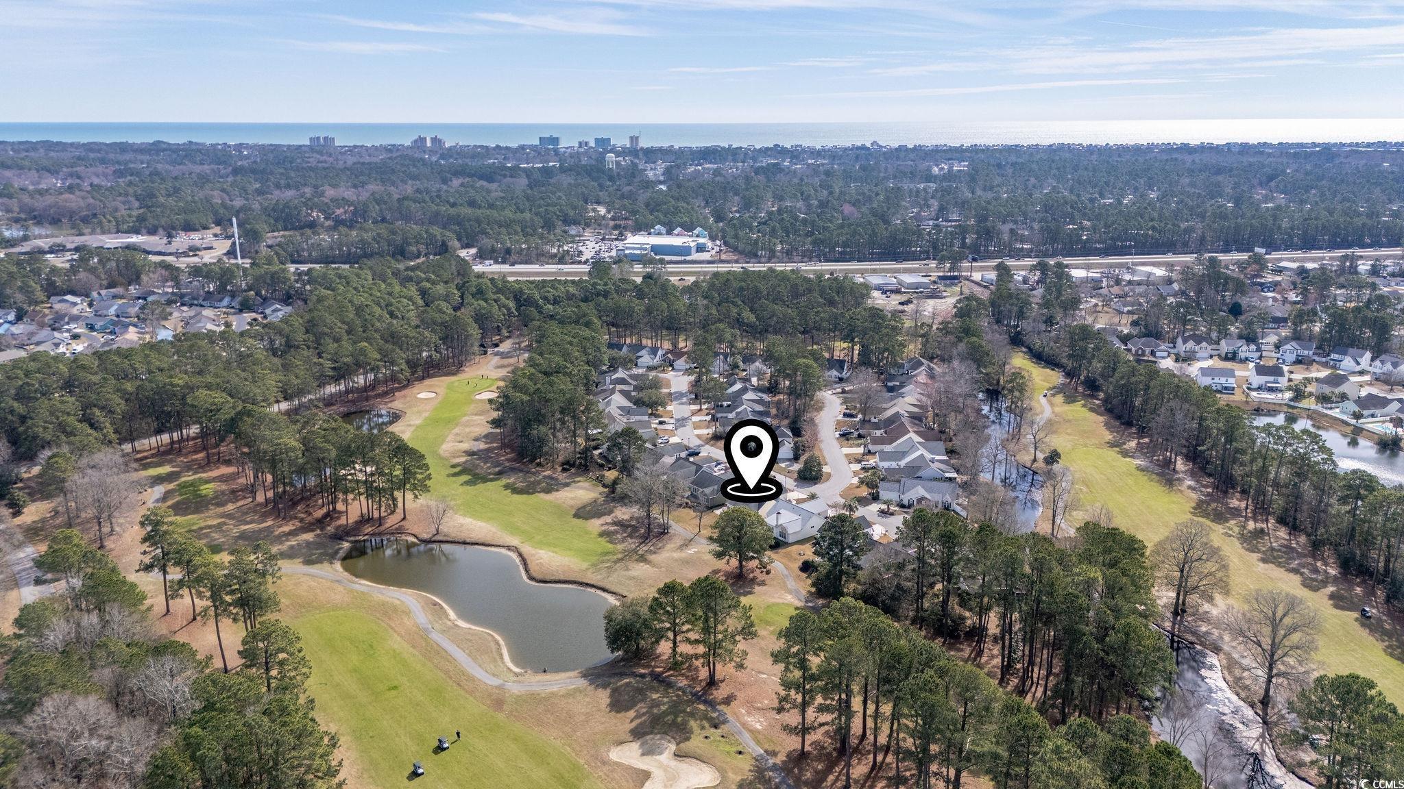 9430 Pinckney Lane Murrells Inlet, SC 29576 - Photo 38 of 40 Aerial view with a water view