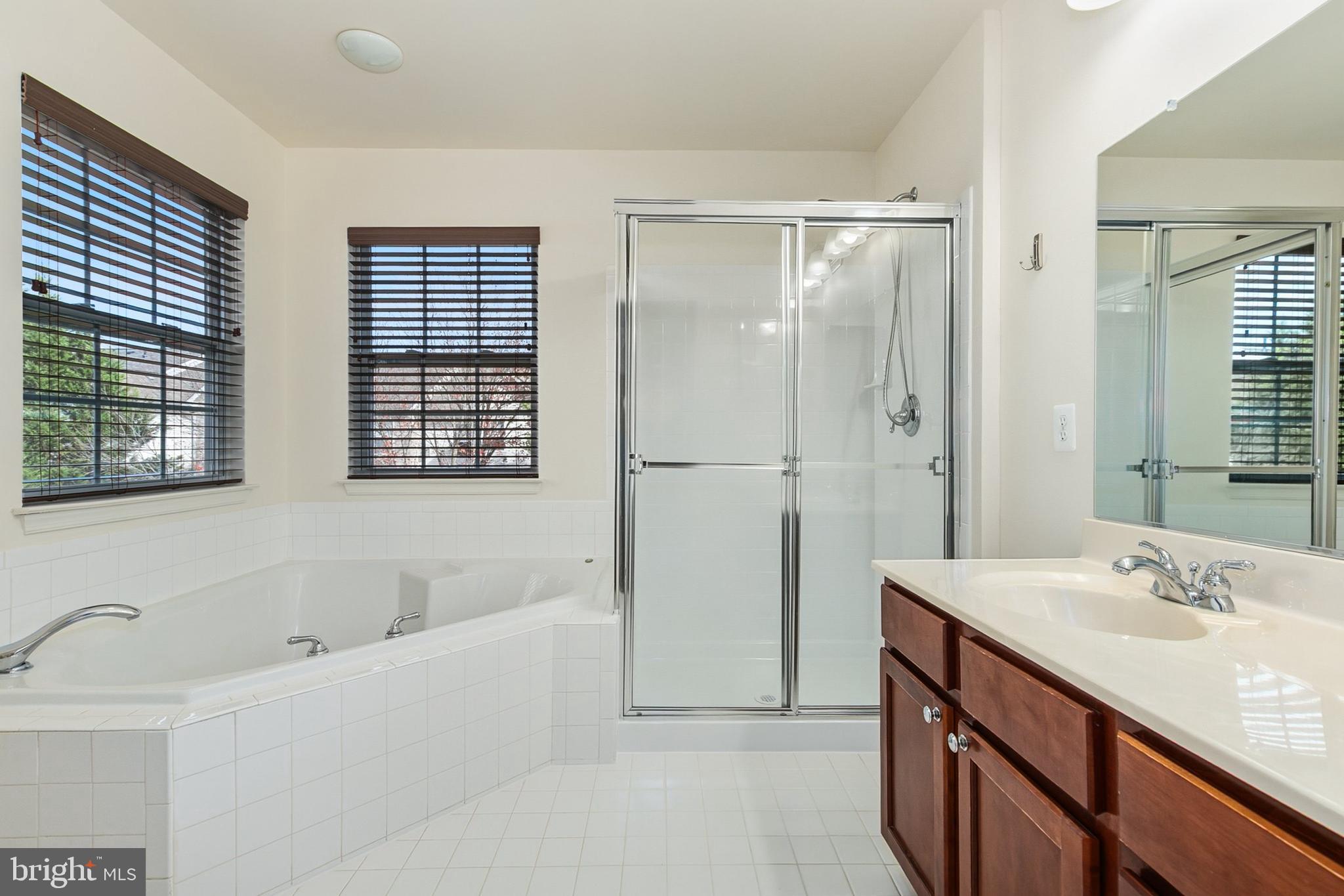 9956 Fragrant Lilies Way Laurel, MD 20723 - Photo 36 of 60 a bathroom with a tub sink and mirror