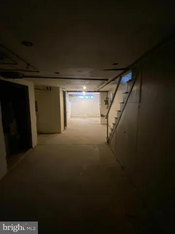 a view of a room with a bench