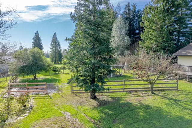 a view of an outdoor space and a yard