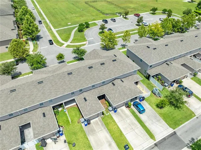 an aerial view of a city