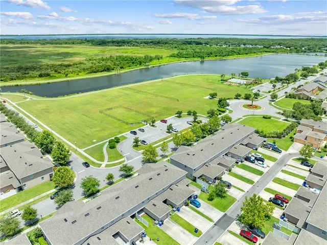 an aerial view of multiple house