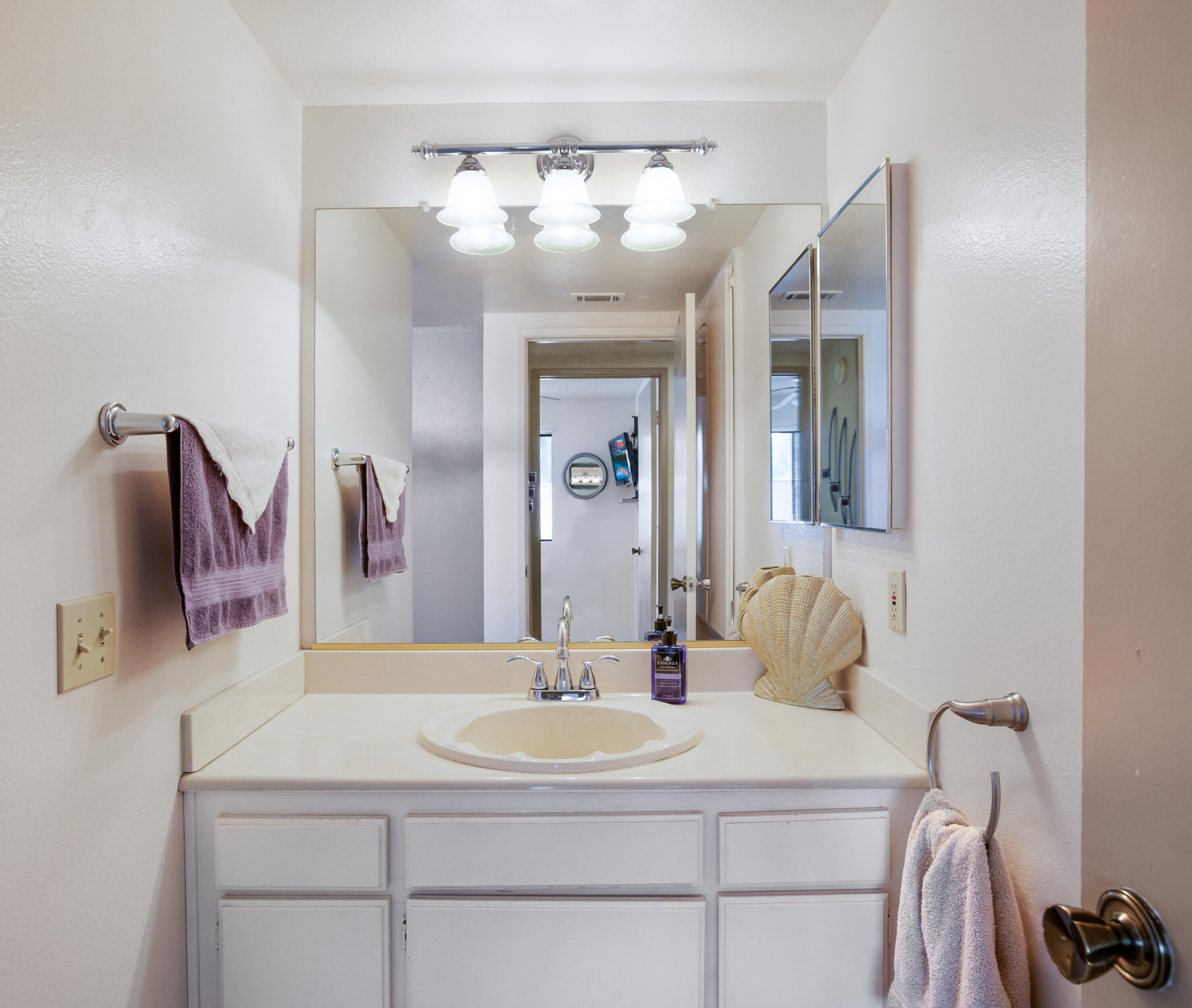 34352 Laura Way Rancho Mirage, CA 92270 - Photo 16 of 36 a bathroom with a sink and a mirror