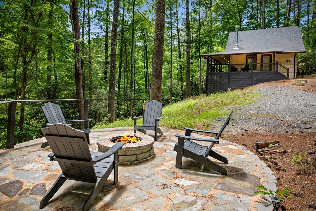 25 Hidden Ridge Cherry Log, GA 30522 - Photo 46 of 52 a view of a lounge chair and tables in the backyard
