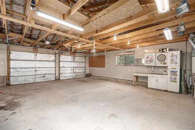 a view of a room with storage