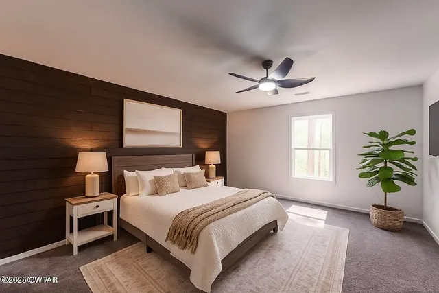 a view of backyard with green space