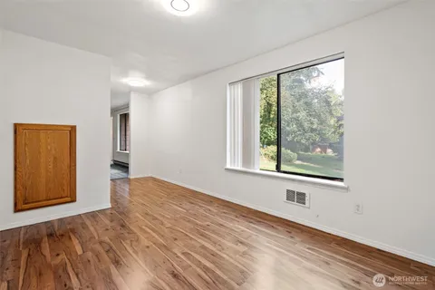 an empty room with a window