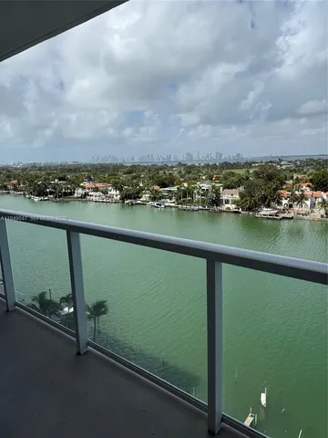a view of a city from a balcony