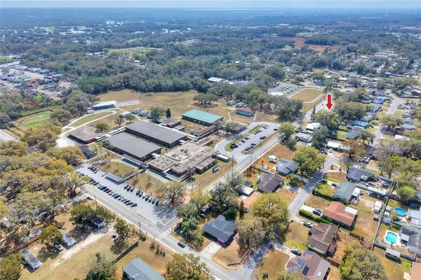 an aerial view of multiple house