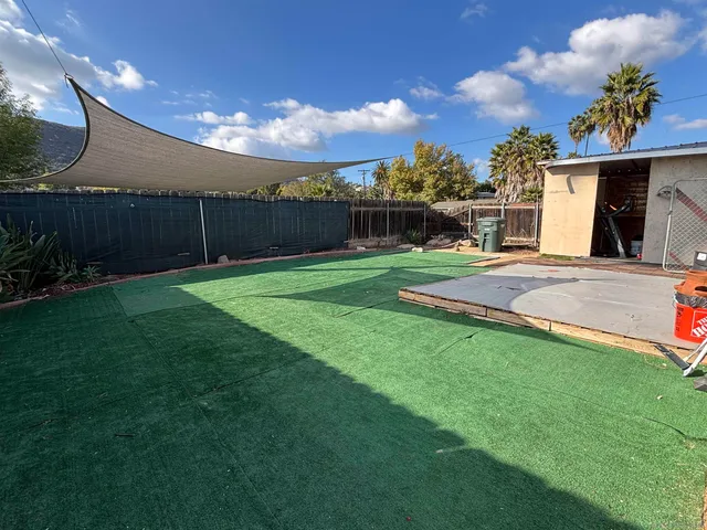 a backyard of a house