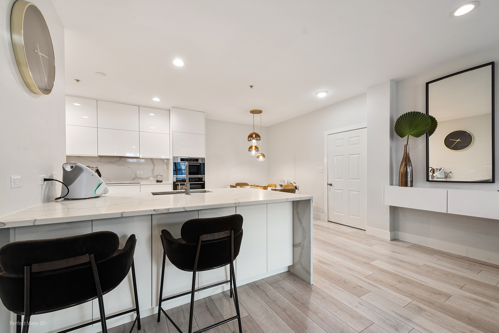 10200 Mulberry Lane, Unit G Bridgeview, IL 60455 - Photo 11 of 22 a kitchen with a sink cabinets and wooden floor