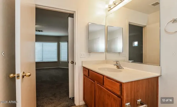 an empty room with a window