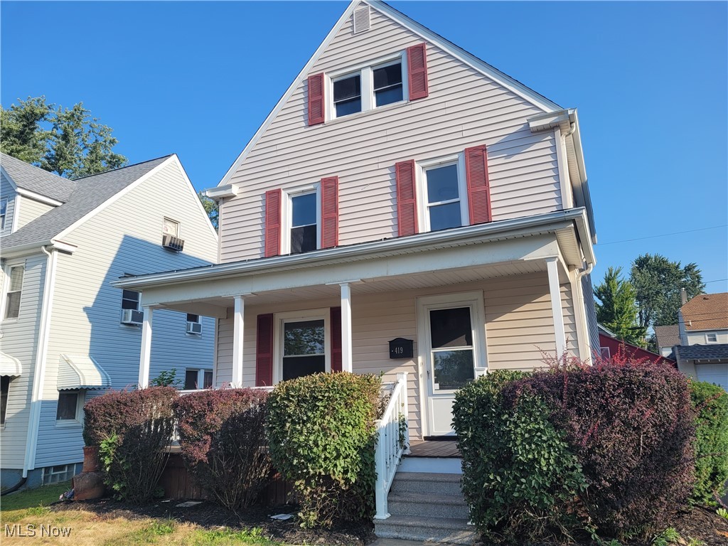Front facade with covered porch