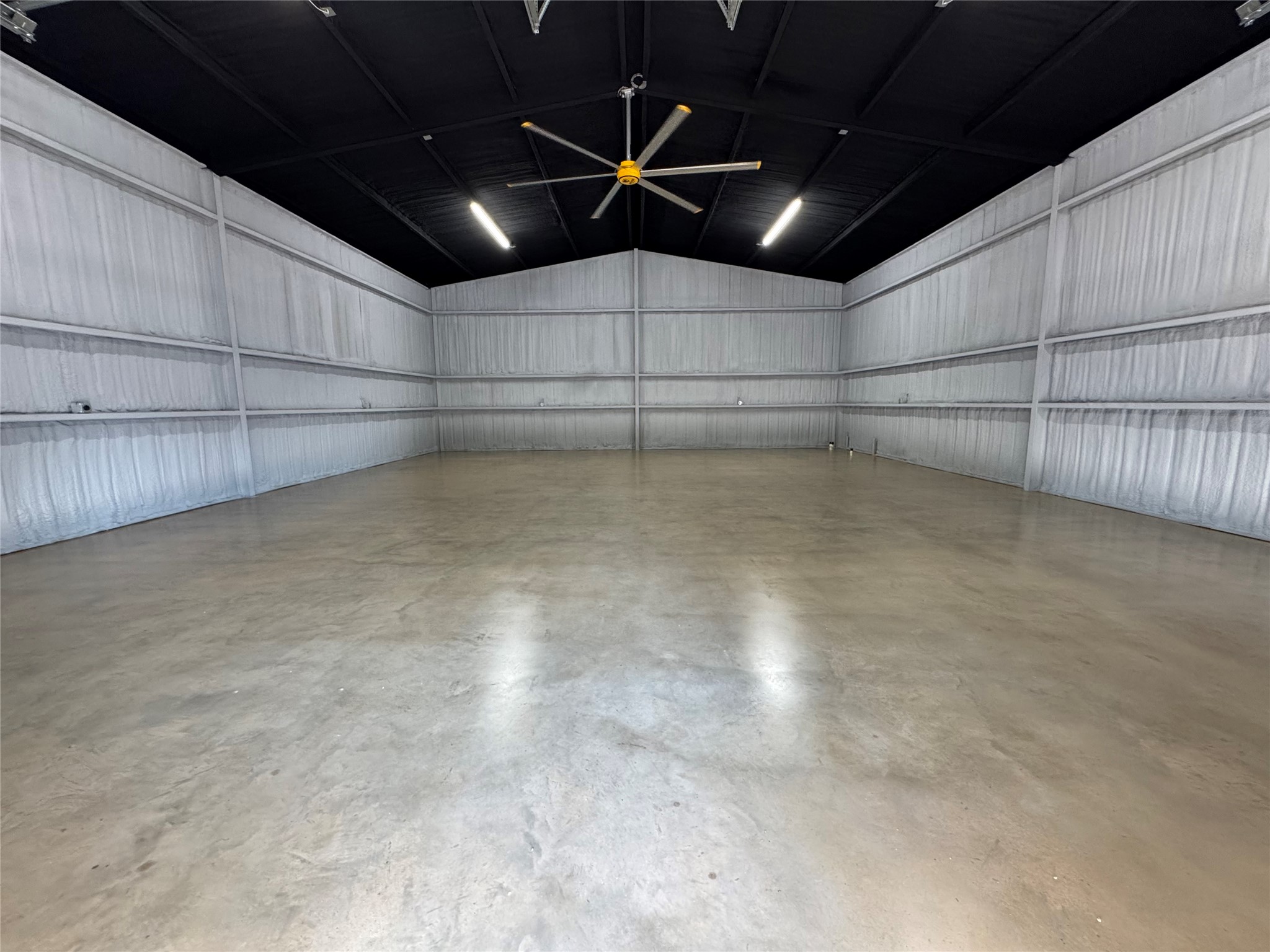 a view of a room with racks