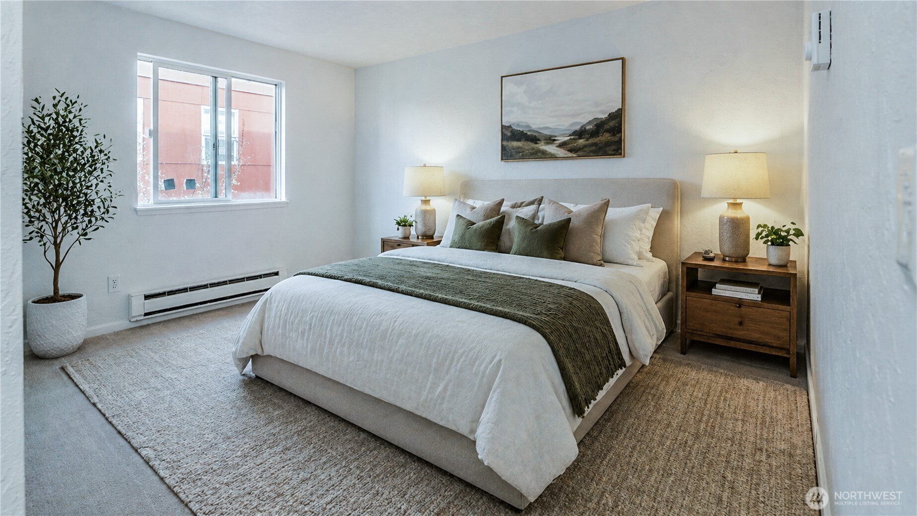2100 North 106th Street, Unit 307 Seattle, WA 98133 - Photo 8 of 11 a bedroom with bed and window