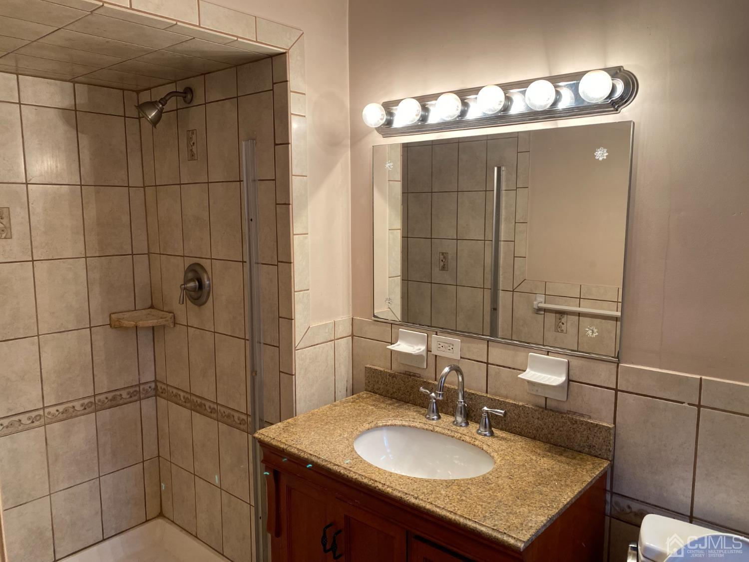 230 Austin Road Orange, NJ 07050 - Photo 23 of 34 a bathroom with a sink shower and a mirror
