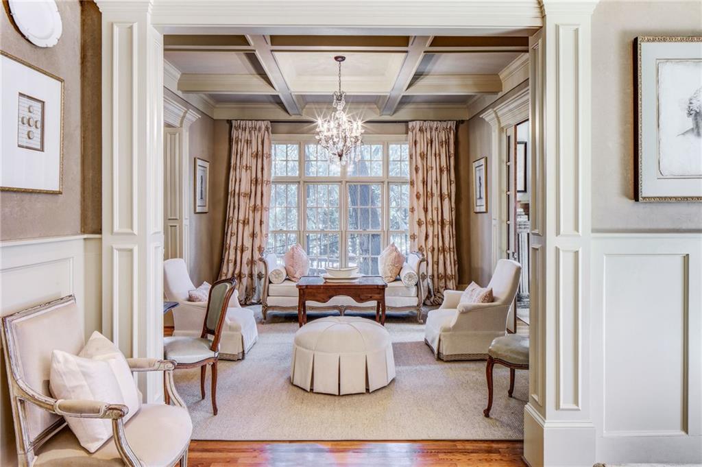 1005 Heards Ferry Road Northwest Sandy Springs, GA 30328 - Photo 10 of 30 a living room with furniture and a large window