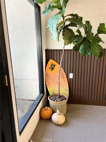 a view of sitting area in front of a window