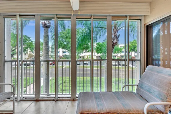 front view of a building with a glass door
