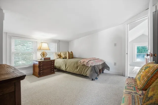 a view of hallway with shower