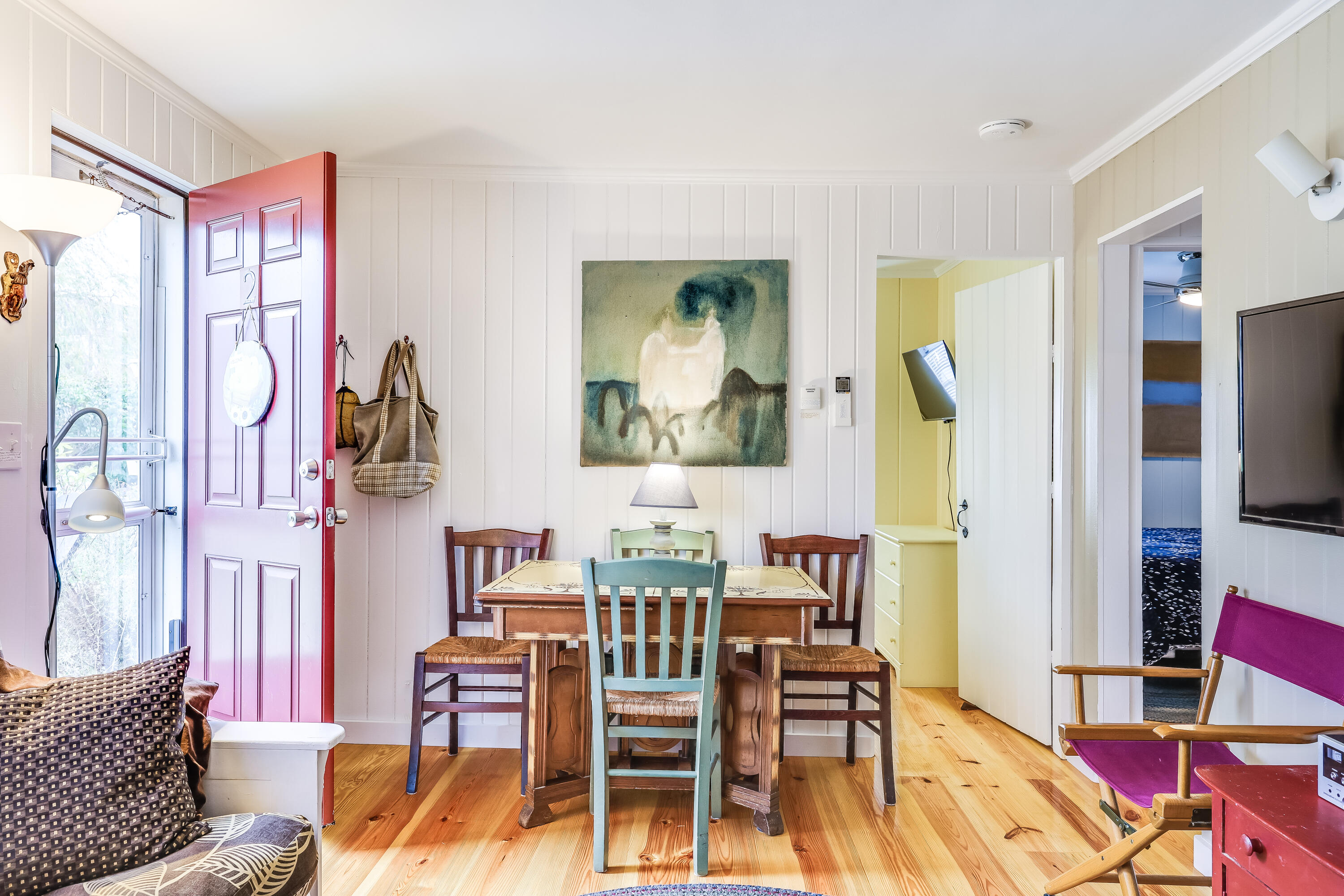 164 Kendrick Avenue, Unit B Wellfleet, MA 02667 - Photo 5 of 32 a view of a livingroom with furniture and a flat screen tv