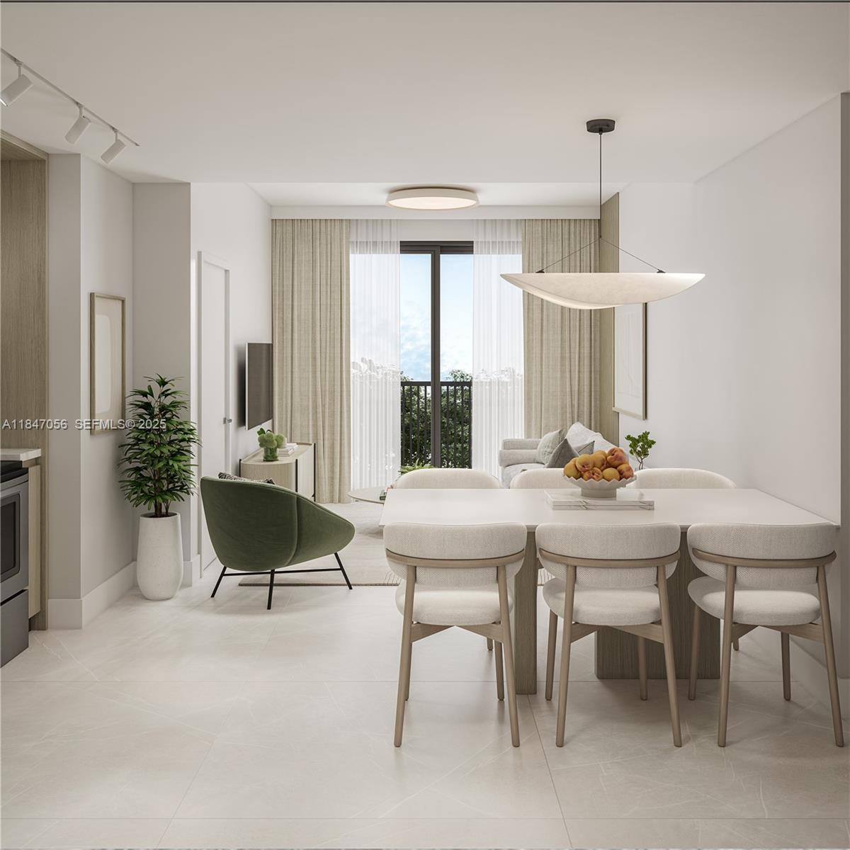 758 Northwest 2nd Street, Unit 606 Miami, FL 33128 - Photo 15 of 17 a view of a dining room with furniture window and outside view