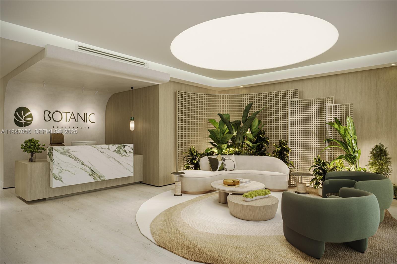 758 Northwest 2nd Street, Unit 606 Miami, FL 33128 - Photo 4 of 17 a living room with furniture and a potted plant