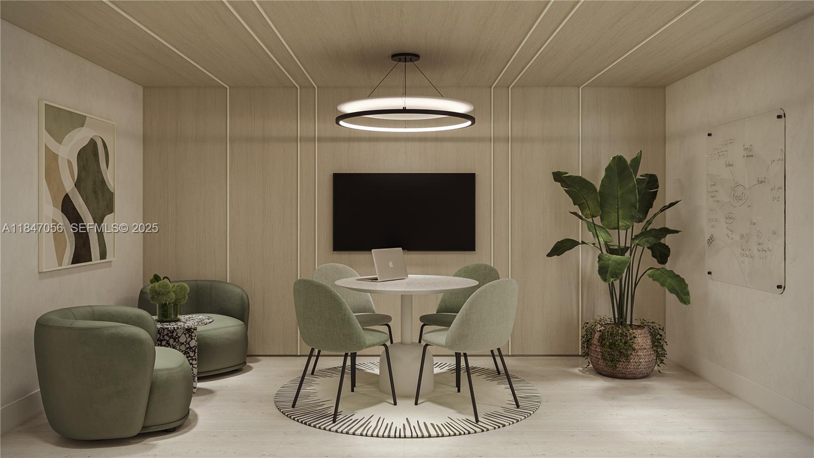 758 Northwest 2nd Street, Unit 606 Miami, FL 33128 - Photo 7 of 17 a living room with furniture and a potted plant