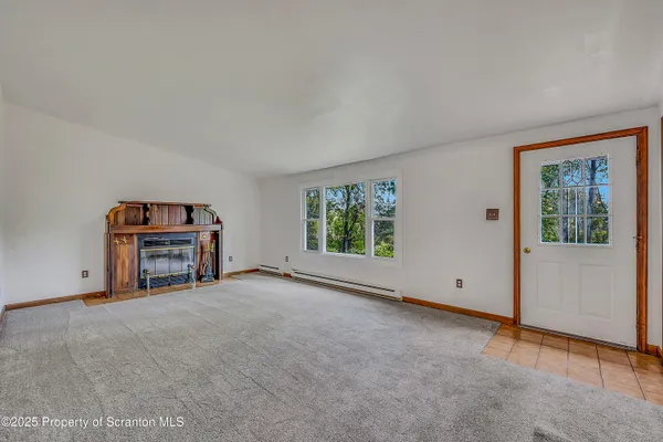 a view of a lake with houses