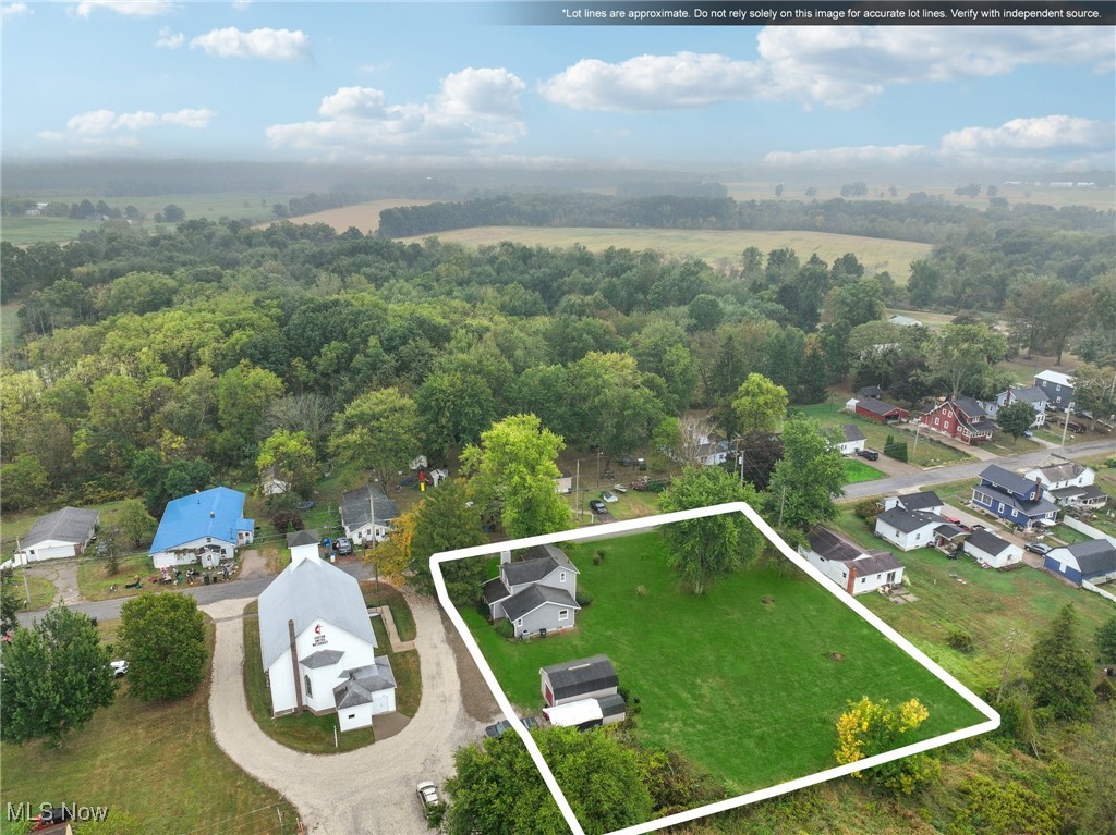 12422 Portage Street Rittman, OH 44270 - Photo 37 of 42 Aerial view of sparsely populated area with property parcel outlined