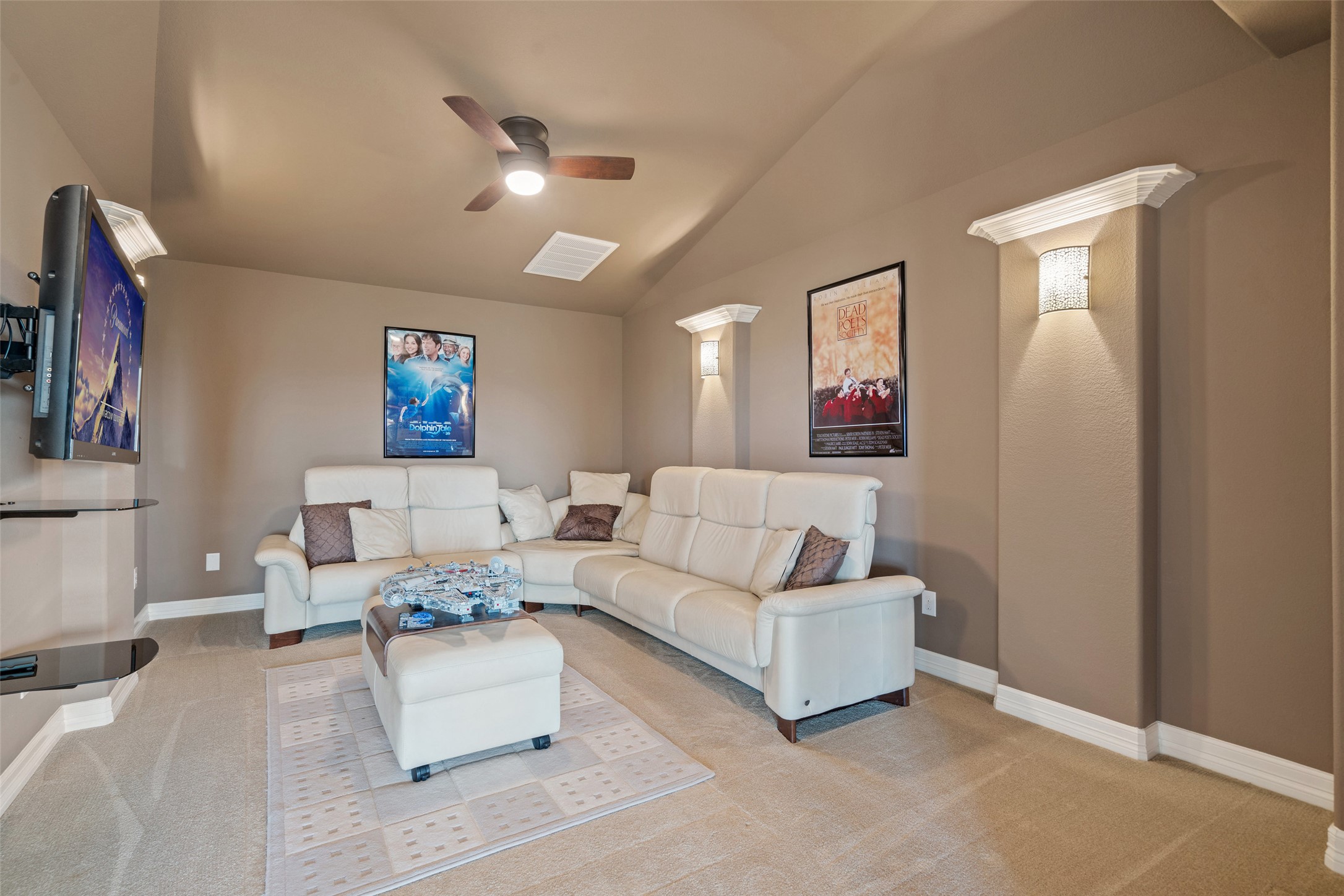 732 SANTALUZ Path Austin, TX 78732 - Photo 29 of 40 a living room with furniture and a flat screen tv