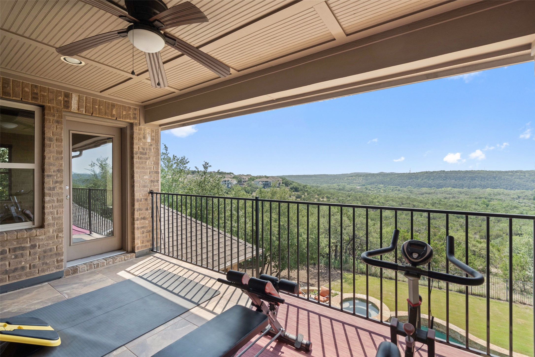732 SANTALUZ Path Austin, TX 78732 - Photo 33 of 40 a view of a balcony with a potted plant