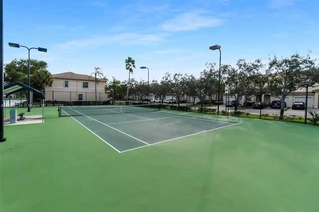 a view of a tennis court