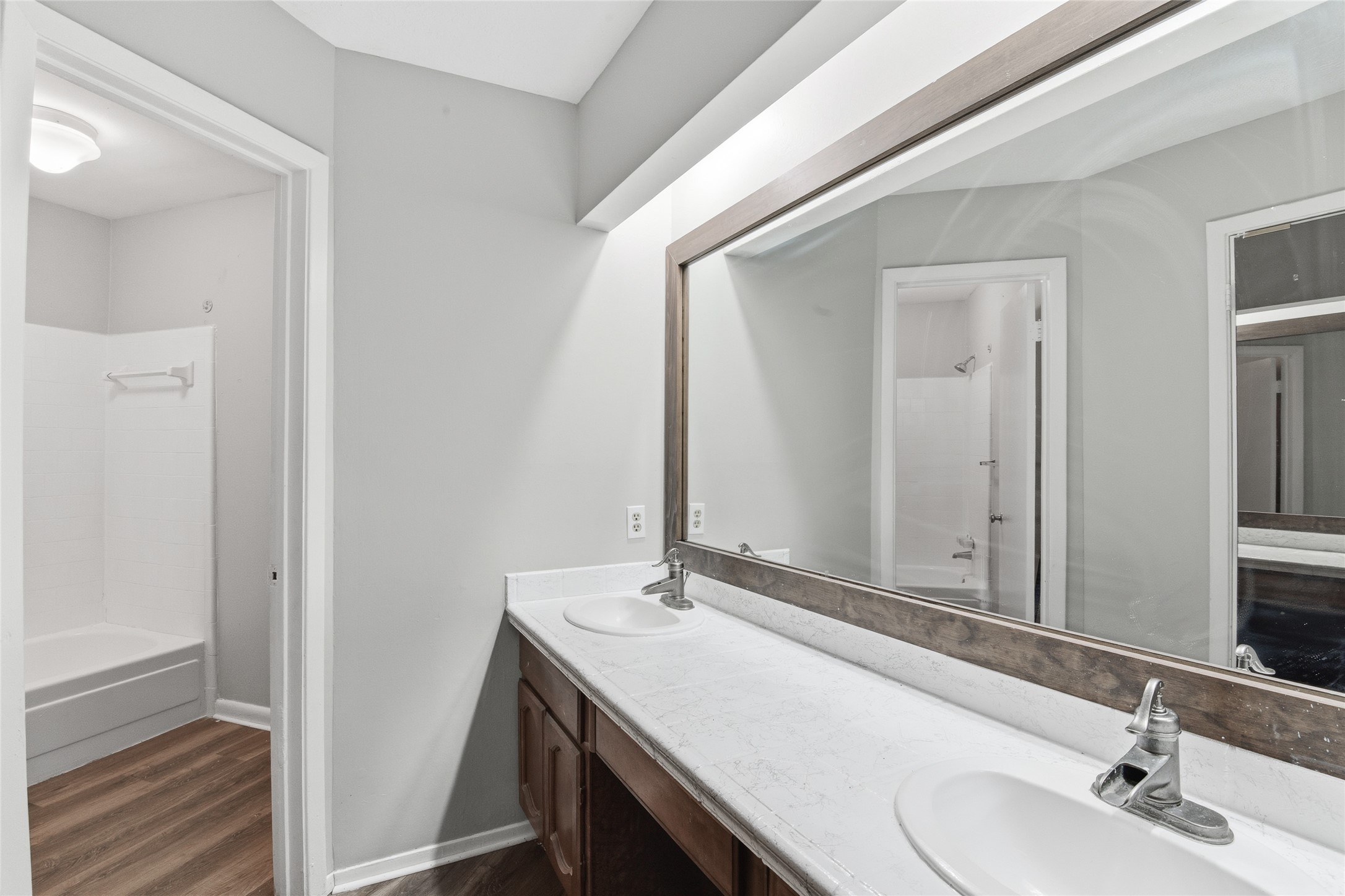 6519 Bridgegate Drive Spring, TX 77373 - Photo 15 of 23 a bathroom with a sink and a mirror