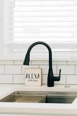 a close view of sink and tap
