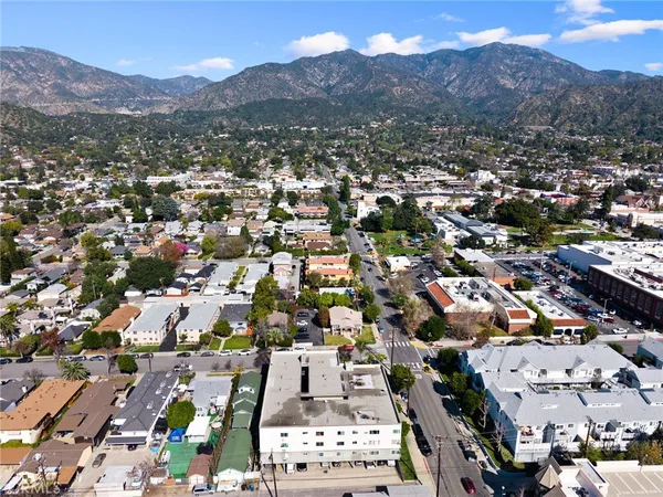 an aerial view of a city