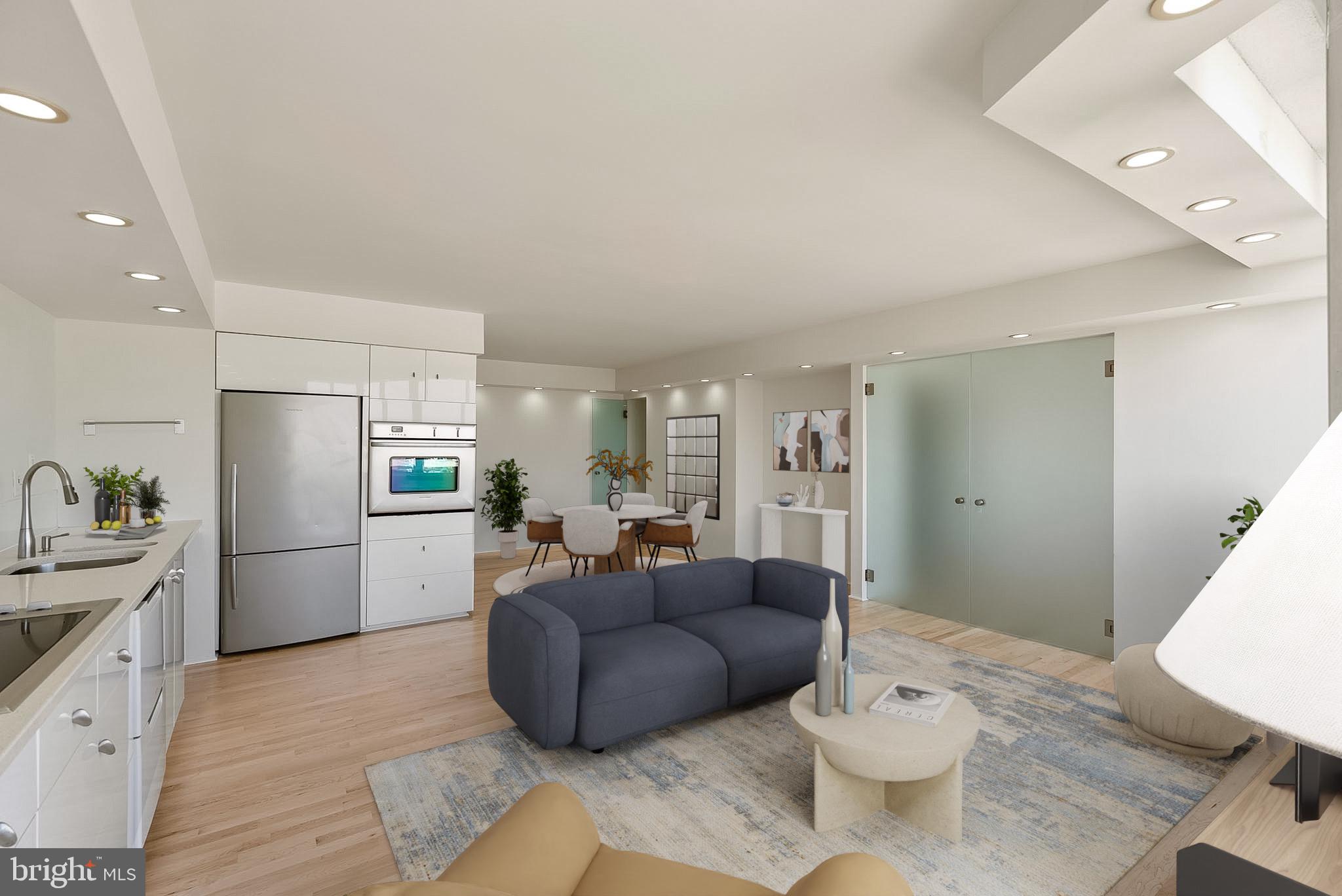 1718 P Street Northwest, Unit 902 Washington, DC 20036 - Photo 4 of 37 Modern elegance in open living space.