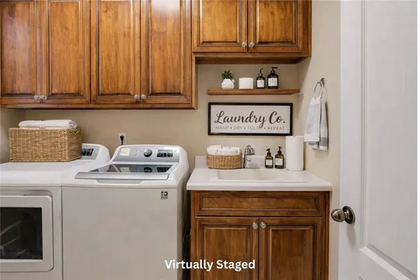 a kitchen with a stove and a microwave