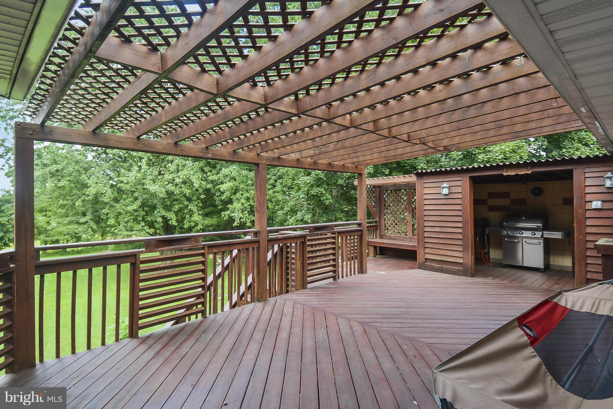 3114 Mt Carmel Road Upperco, MD 21155 - Photo 21 of 30 Deck boasts outdoor kitchen with sink